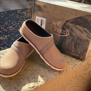 Chaco Womens Harper Slide Clogs Caribou Brown